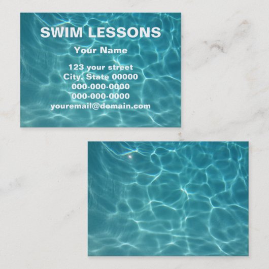 Swim Lessons Visitekaartje (Voorkant / Achterkant)