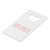 Swim, leuk design creditkaart flessenopener (Achterkant Gekanteld)