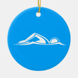 Swim Logo Ornament Blue
