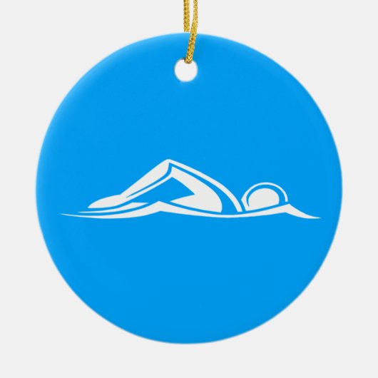 Swim Logo Ornament Blue (Voorkant)