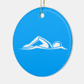 Swim Logo Ornament Blue (Links)
