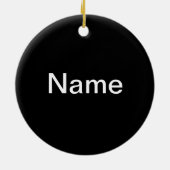 Swim Logo Ornament met naam Black (Achterkant)