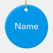 Swim Logo Ornament met naam Blauw (Achterkant)