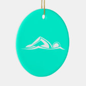 Swim Logo Ornament Turquoise (Rechts)