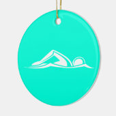 Swim Logo Ornament Turquoise (Links)