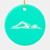 Swim Logo Ornament Turquoise (Achterkant)