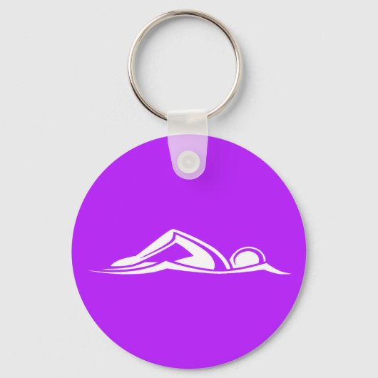 Swim Logo Paars Sleutelhanger (Voorkant)