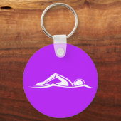 Swim Logo Paars Sleutelhanger (Voorkant)