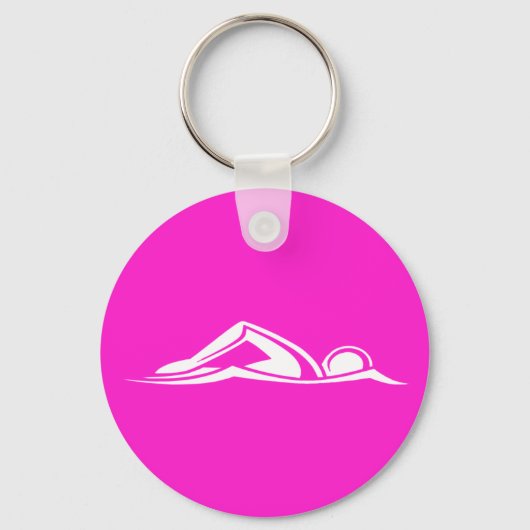 Swim Logo Sleutelhanger Roze (Voorkant)