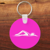 Swim Logo Sleutelhanger Roze (Voorkant)