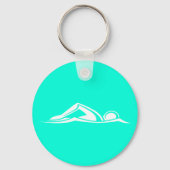 Swim Logo Sleutelhanger Turquoise (Voorkant)