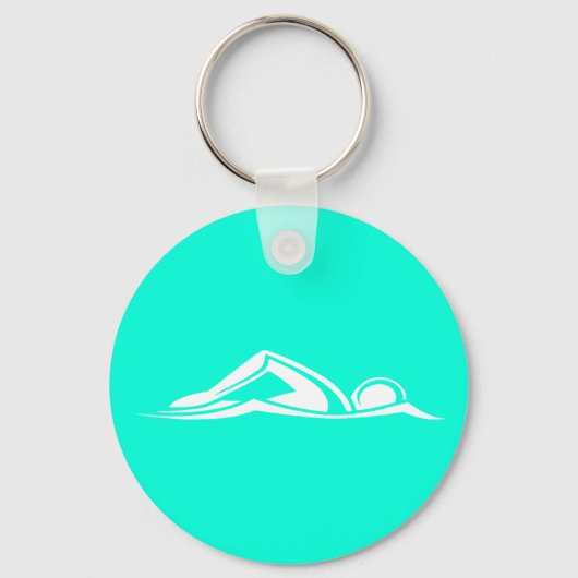 Swim Logo Sleutelhanger Turquoise (Voorkant)