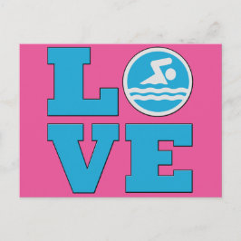 Swim Love for Competitiveness Swmers of Coaches Briefkaart
