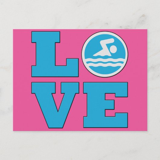 Swim Love for Competitiveness Swmers of Coaches Briefkaart (Voorkant)