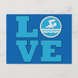 Swim Love for Competitiveness Swmers of Coaches Briefkaart