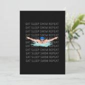 Swim Love Funny Swimming Boy Sport Feestdagenkaart (Staand voorkant)