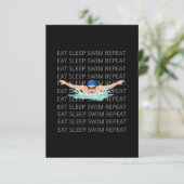 Swim Love Funny Swimming Boy Sport Informatiekaartje (Staand voorkant)