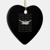 Swim Love Funny Swimming Boy Sport Keramisch Ornament (Rechts)