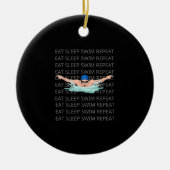 Swim Love Funny Swimming Boy Sport Keramisch Ornament (Voorkant)