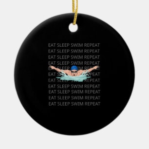 Swim Love Funny Swimming Boy Sport Keramisch Ornament
