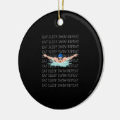 Swim Love Funny Swimming Boy Sport Keramisch Ornament (Links)