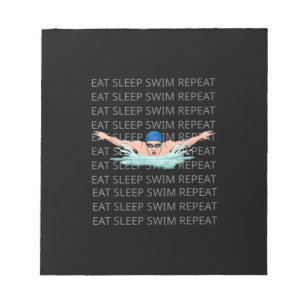 Swim Love Funny Swimming Boy Sport Notitieblok