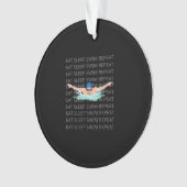 Swim Love Funny Swimming Boy Sport Ornament (voorkant)