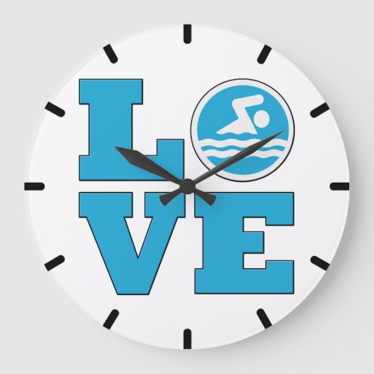 Swim Love Wall klok (Voorkant)