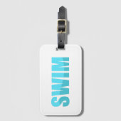 Swim Luggage Tag Bagagelabel (Voorkant (verticaal))