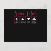 Swim Ma Content Funny Swimming Mam Swimmer Briefkaart (Voorkant)