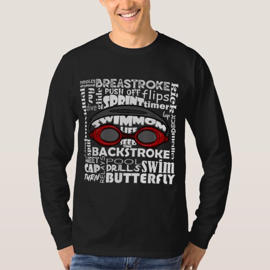 Swim Ma Swimmer Funny Swimming Sport Goggles Prac T-shirt (Voorkant)