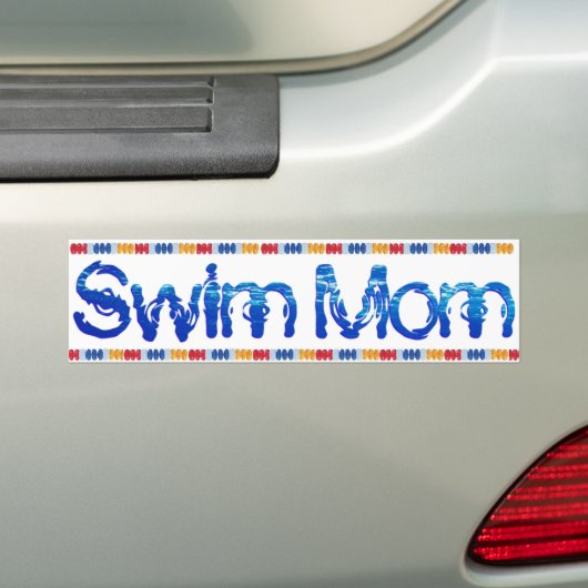 Swim mam bumper sticker (Op auto)