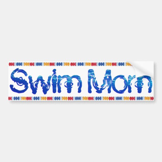 Swim mam bumper sticker (Voorkant)