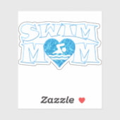 Swim Mam Cute Swimming and Diving Team Mam Contour Sticker (Vel)