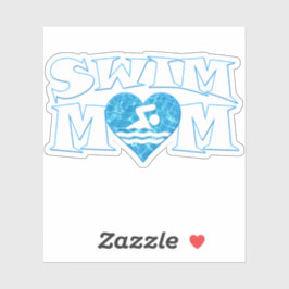 Swim Mam Cute Swimming and Diving Team Mam Contour Sticker