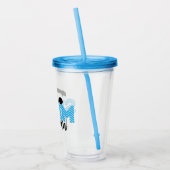 Swim Mam Modern Typografie Sport Acryl Drinkbeker (Links)