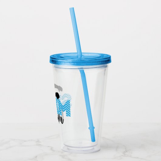 Swim Mam Modern Typografie Sport Acryl Drinkbeker (Links)