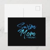 Swim Mam zwemmen Funny Cute Gift Aankondigingskaart (Voorkant / Achterkant)