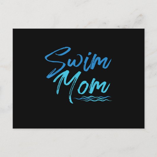 Swim Mam zwemmen Funny Cute Gift Aankondigingskaart (Voorkant)