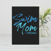 Swim Mam zwemmen Funny Cute Gift Feestdagenkaart (Staand voorkant)