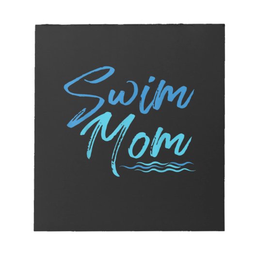 Swim Mam zwemmen Funny Cute Gift Notitieblok (Voorkant)