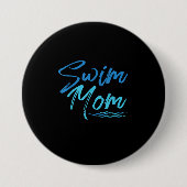 Swim Mam zwemmen Funny Cute Gift Ronde Button 7,6 Cm (Voorkant)
