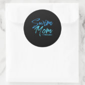 Swim Mam zwemmen Funny Cute Gift Ronde Sticker (Tas)