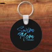 Swim Mam zwemmen Funny Cute Gift Sleutelhanger (Voorkant)