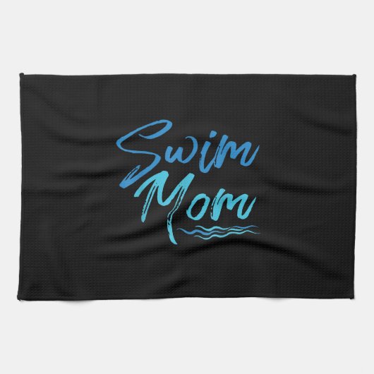 Swim Mam zwemmen Funny Cute Gift Theedoek (Horizontaal)
