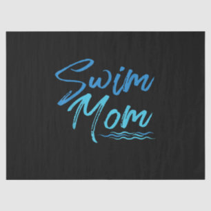 Swim Mam zwemmen Funny Cute Gift Tissuepapier