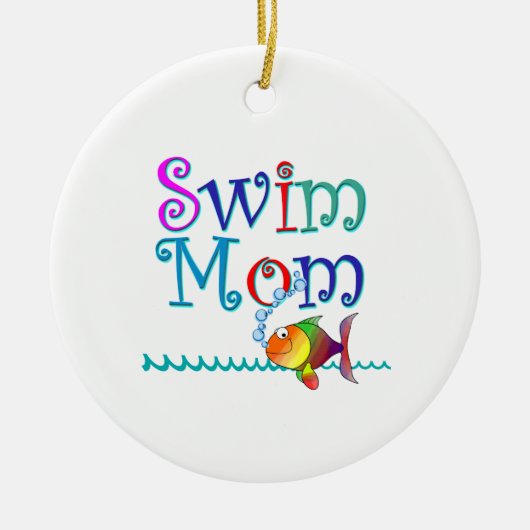 Swim mama keramisch ornament (Voorkant)