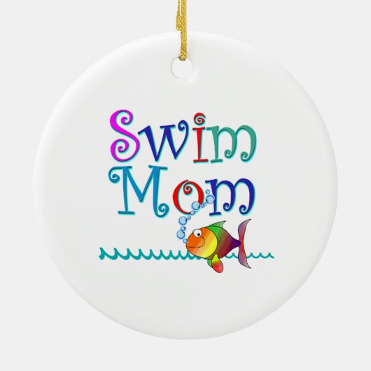 Swim mama keramisch ornament (Achterkant)