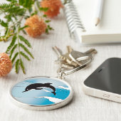 Swim met dolfijnen sleutelhanger (Zijkant)