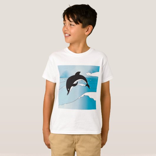 Swim met dolfijnen t-shirt (Voorkant volledig)
